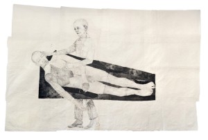 kiki smith unknown _woman with man in coffin_ 2010
